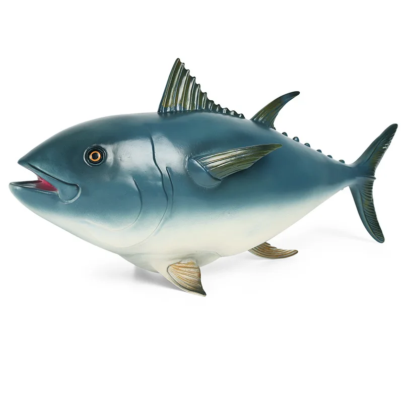 

43*13*23cm simulation marine animal model seabed creature static large soft rubber stuffed tuna children's toy decoration