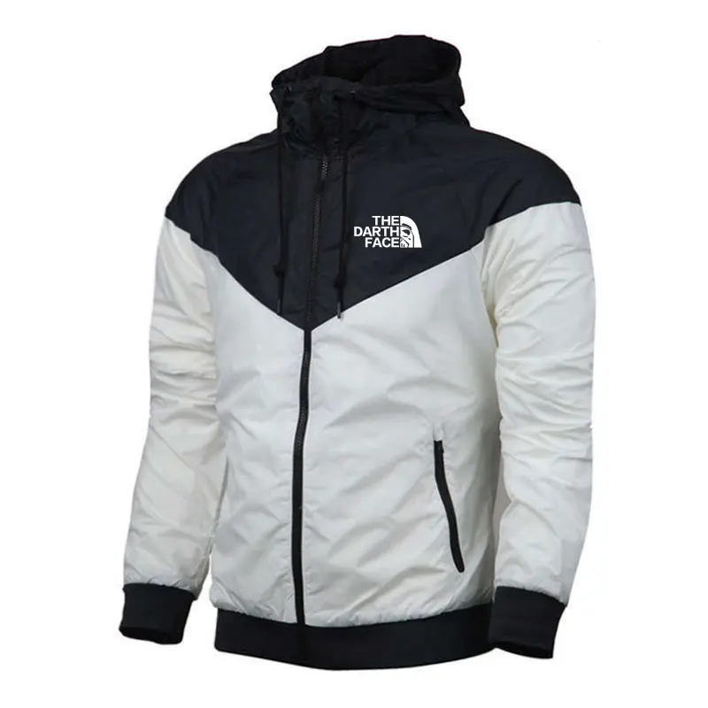 Ветровка мужская Ультралегкая уличная куртка бомбер с капюшоном одежда в стиле