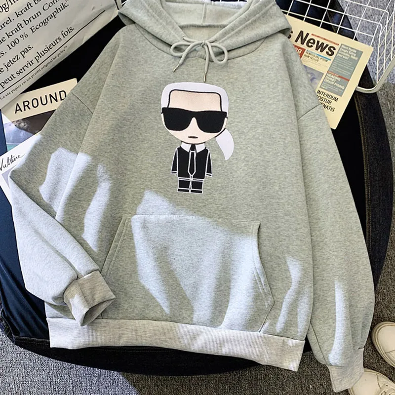 

ZOGAA 2021 Women's New Hoodie Personality Character Pattern Long Sleeve Hooded Pullover Fashionable Streetwear Sports Top S-3XL