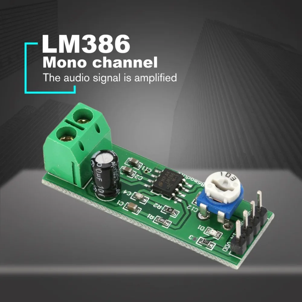 

Миниатюрная Плата усилителя мощности LM386 200X, моно-канальный модуль для электронных приборов «сделай сам», с регулировкой громкости и звука