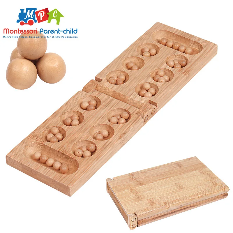 

Mancala African Gem Chess Classic Strategy Puzzle Toys Party Game Folding Chess Board Children Educational Logical Thinking Toys