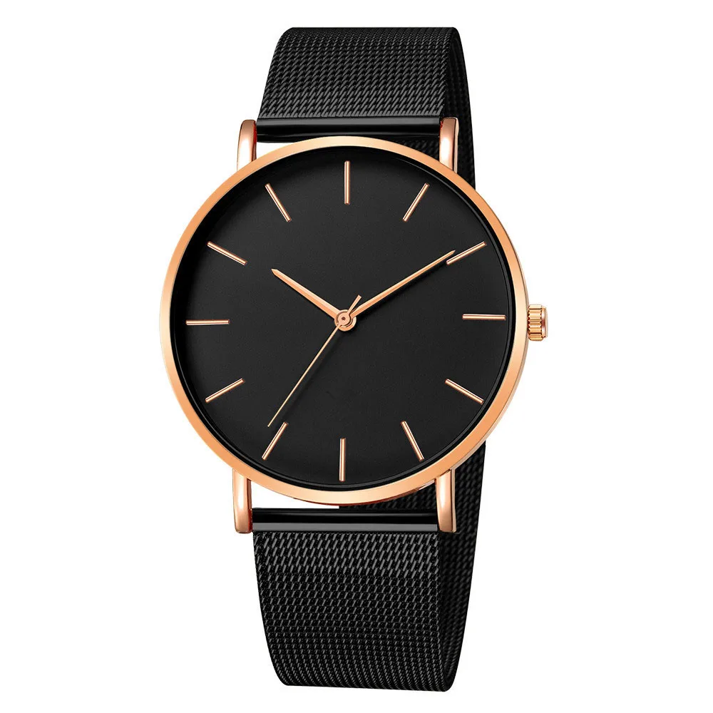 

Fashion Women's Luxury Leather Band Women Watch Rose Gold Mesh Belt Ultra-thin Fashion Luxury Wrist Watches Quartz Hodinky