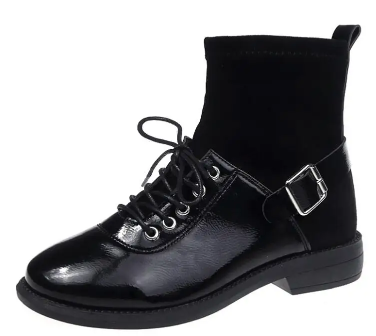 Новые привлекательные элегантные весенне-осенние ботинки из искусственной кожи