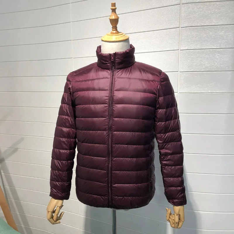 Мужской пуховик с воротником-стойкой на 90% утином пуху | Мужская одежда