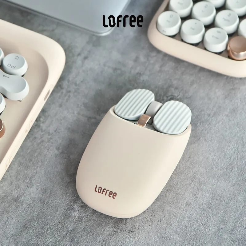 New Lofree milk tea MAUS Potato chips Wireless bluetooth mouse EP115 Optical  gaming work Mouse for girl