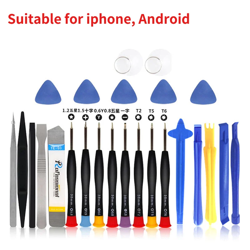 

25 in 1 Mobile Phone Repair Tools Kit Spudger Pry Opening Tool Screwdriver Set for iPhone X 8 7 6S 6 Plus 11 Pro XS Hand Tools