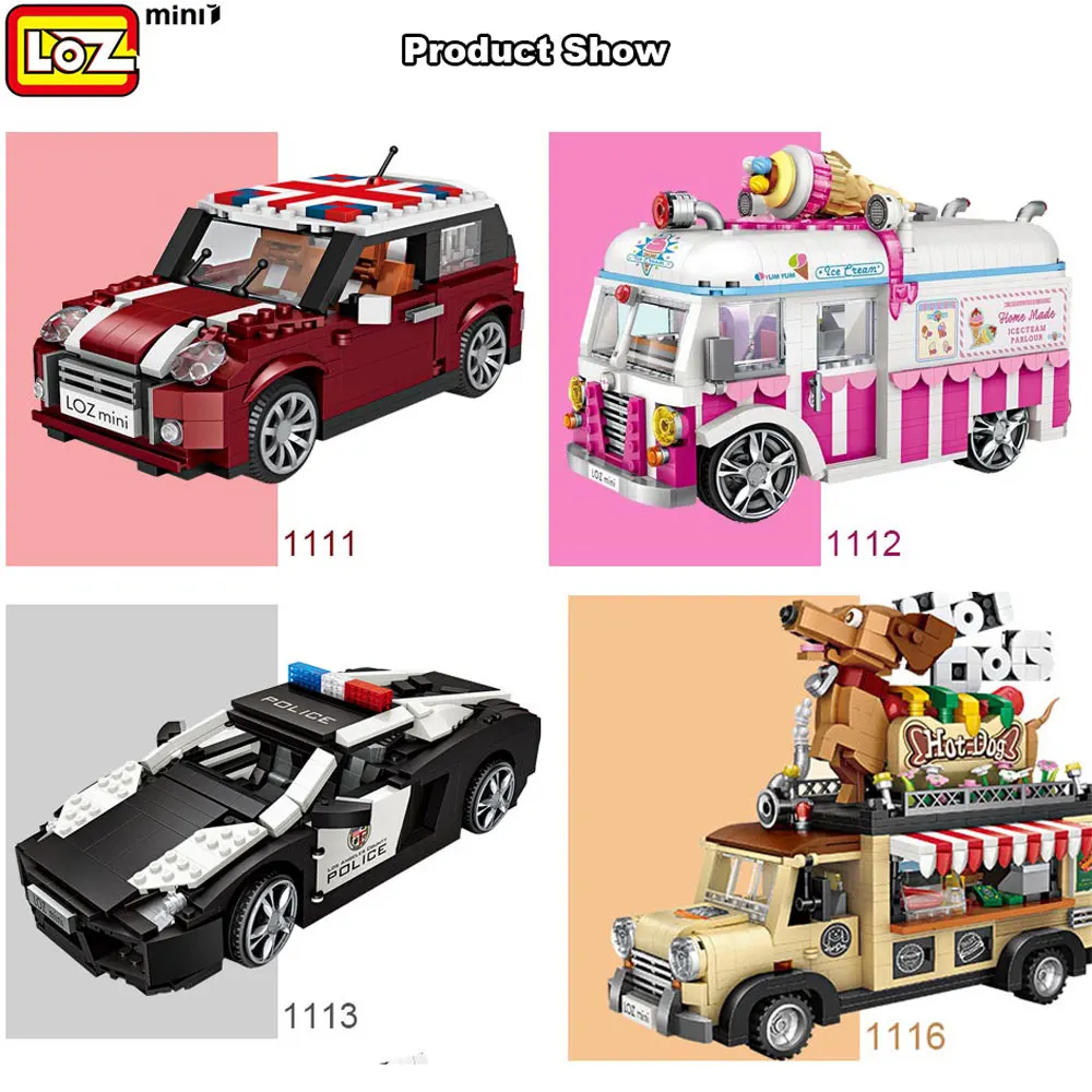 Конструктор LOZ Technic Mini автомобиль-хот-дог сборная детская развивающая игрушка