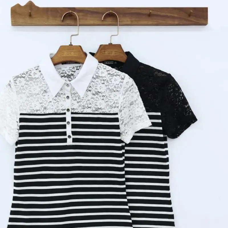 Женская футболка с коротким рукавом летний яркий хлопковый топ в полоску