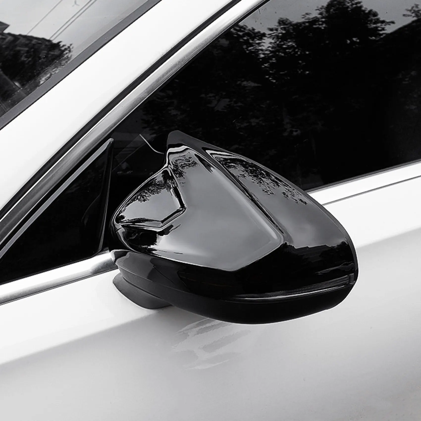 

Gloss Black Car Horn Side Rearview Mirror Cover Shell for Mercedes-Benz A-Class W177 W118 A200L CLA 2019-2021