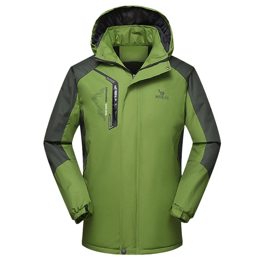Green JAYCOSIN куртка модная мужская осенне-зимняя спортивная уличная ветровка Толстая Теплая Повседневная ветровка куртка в уличном стиле пальто#45 - Цвет: Green