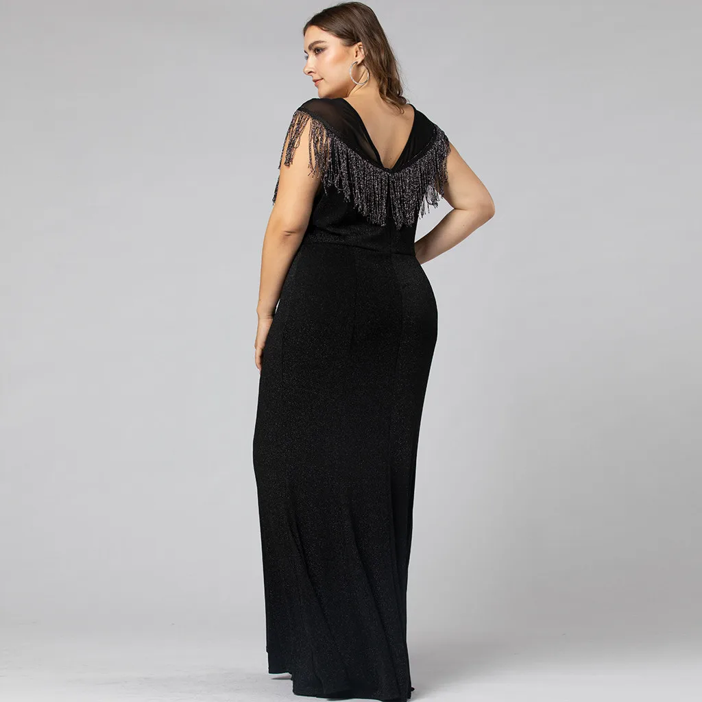 Женское вечернее длинное платье без рукавов большие размеры вечерние платья с