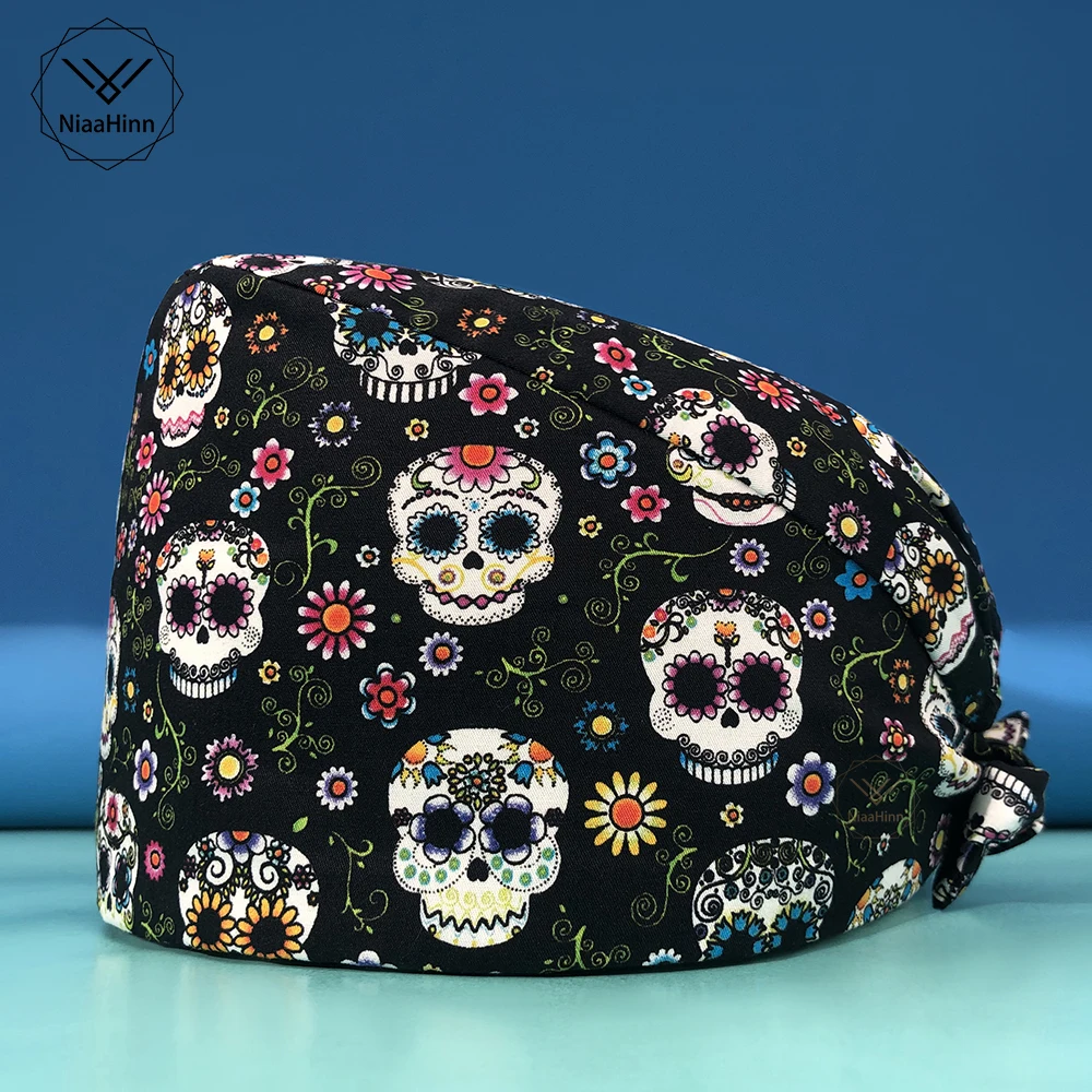 

Unisex Pet shop Work Cap Dust Cap Nursing Cap Beauty Cap Beauty Salon Scrub Elastic New Baotou Cotton Breathable Hat Wholesale