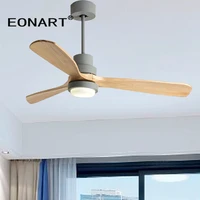 52 inch modern led 15w solid wood luxury decorative ceiling fan lamp with remote control 100 240v motor ceiling fans with light
