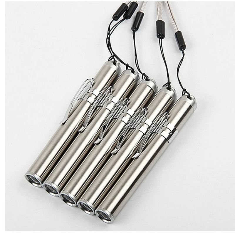 

medical pen Stainless Steel Pupil Light Led Home Lighting Portable Nurse Doctor Pen Flashlight Oral Mini Long Strong
