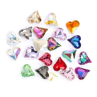 8x912x13mm sweet heart rhinestones nail art crystal self adhesive diamonds diy gemstone pointback k9 stone nails accessories
