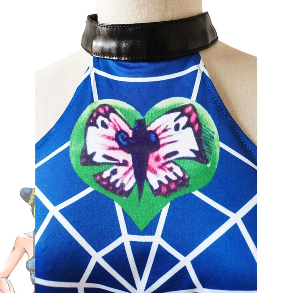 

Anime Jojo Bizarre Adventure Jolyne Cujoh Kujo Costumes Women Dress for Halloween Party Cosplay