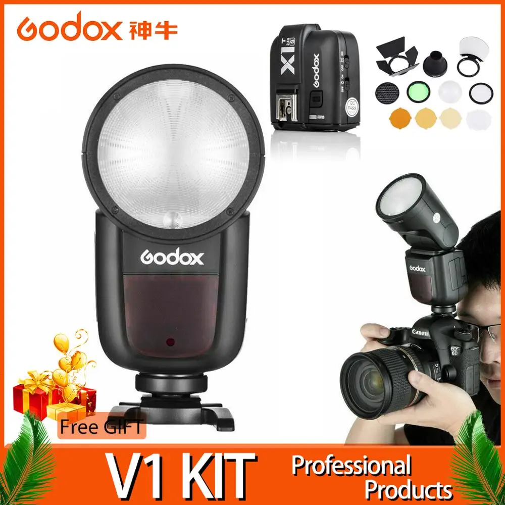 Предварительный заказ Godox V1 вспышка Speedlight для SONY Canon Nikon Fujifilm Olympus камера Фонарик TTL