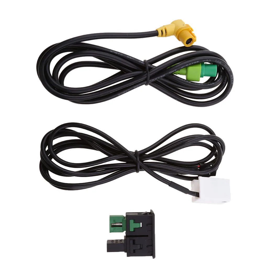 Автомобильный 2 в 1 USB AUX in входной кабель адаптера радио плеер интерфейс для VW
