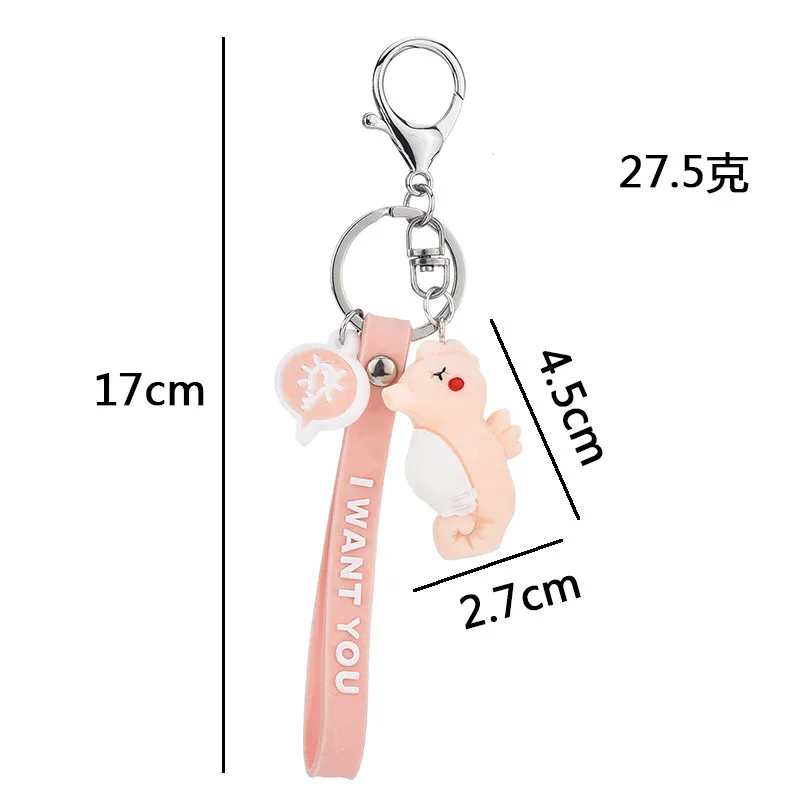 

Creative Cartoon Penguin Keychain Geometric Cut Car Key Chain Bag Pendant Small Gifts Girls Anime Keychain