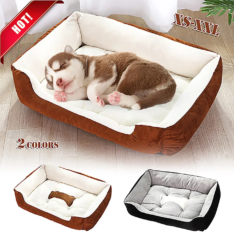 

Comfortable rectangular kennel sofa bed, warm bed, big and small dog, cat mattress, dog kennel cat mat