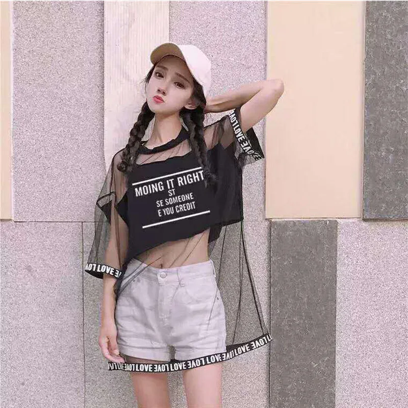 Женские рубашки модная футболка с вырезами женские сексуальные прозрачные