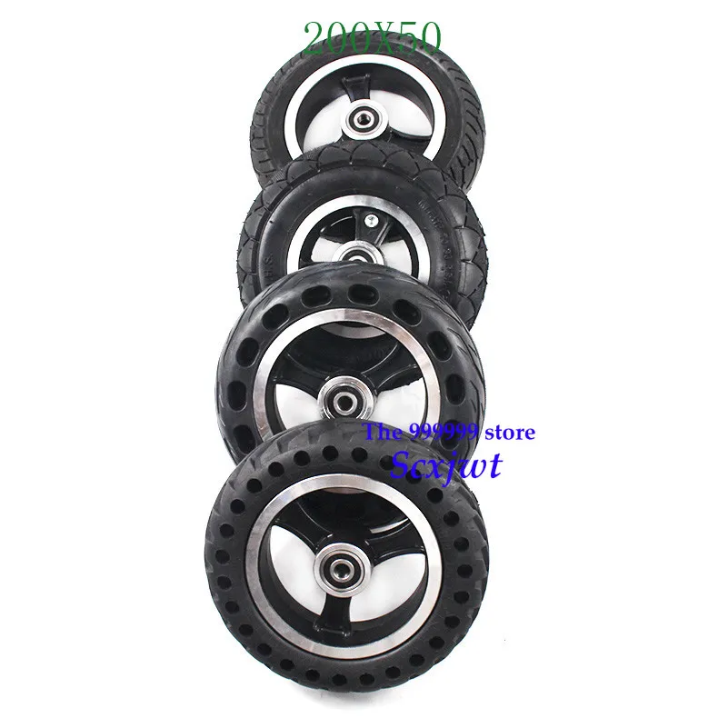4 типа 200x50 8 дюймов Твердые TyreWith Ступицы Колеса Мобильность Скутер инвалидная