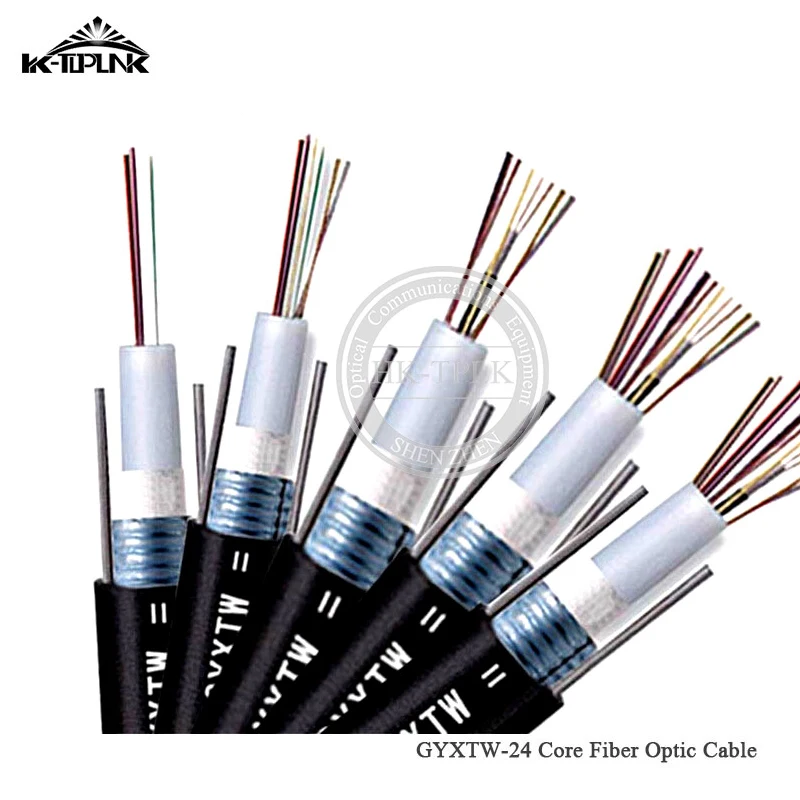 GYXTW 24 ядра 500 м/рулон черный FTTH волоконно оптический кабель используемый для улицы