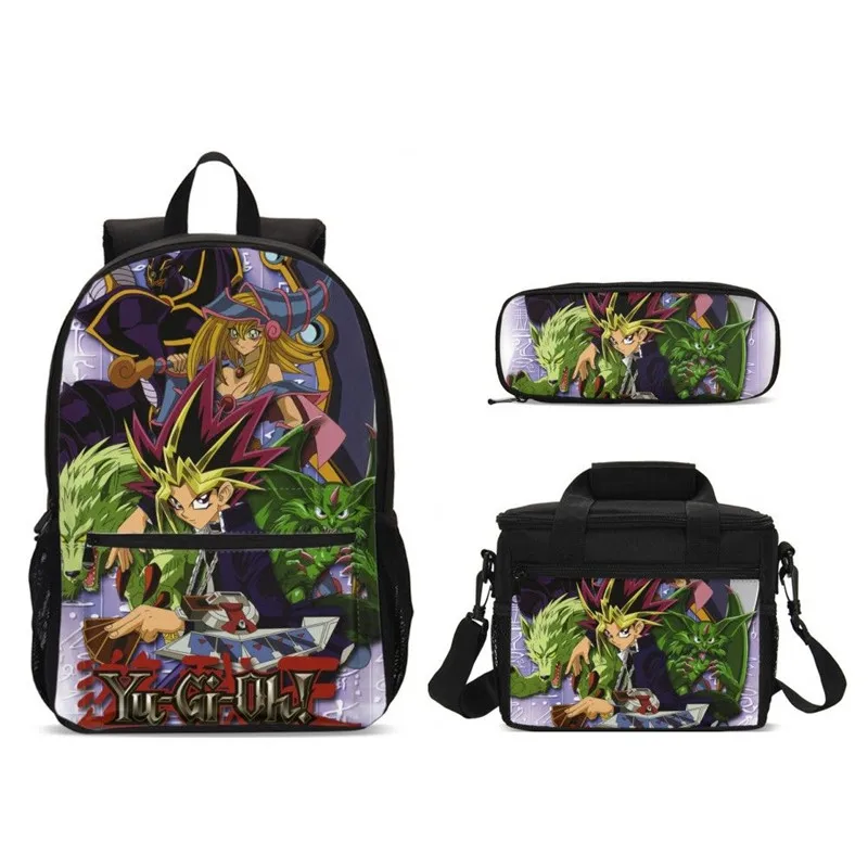 Аниме Дуэль Монстры детские школьные сумки с коробкой еды школьный рюкзак для