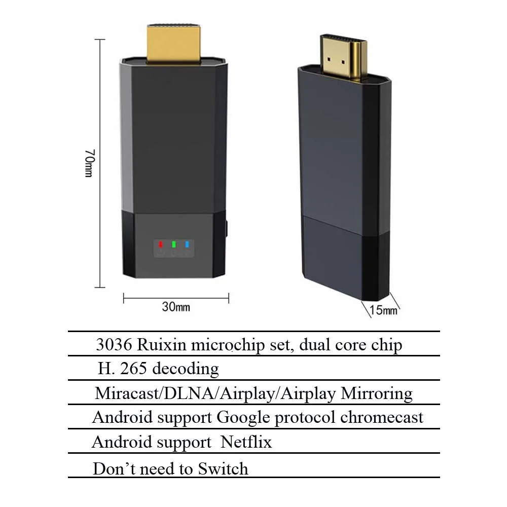 

TV Stick Wireless HDMI WiFi Display TV Dongle for Google Chromecast Receiver For Miracast Airplay Android IOS PC
