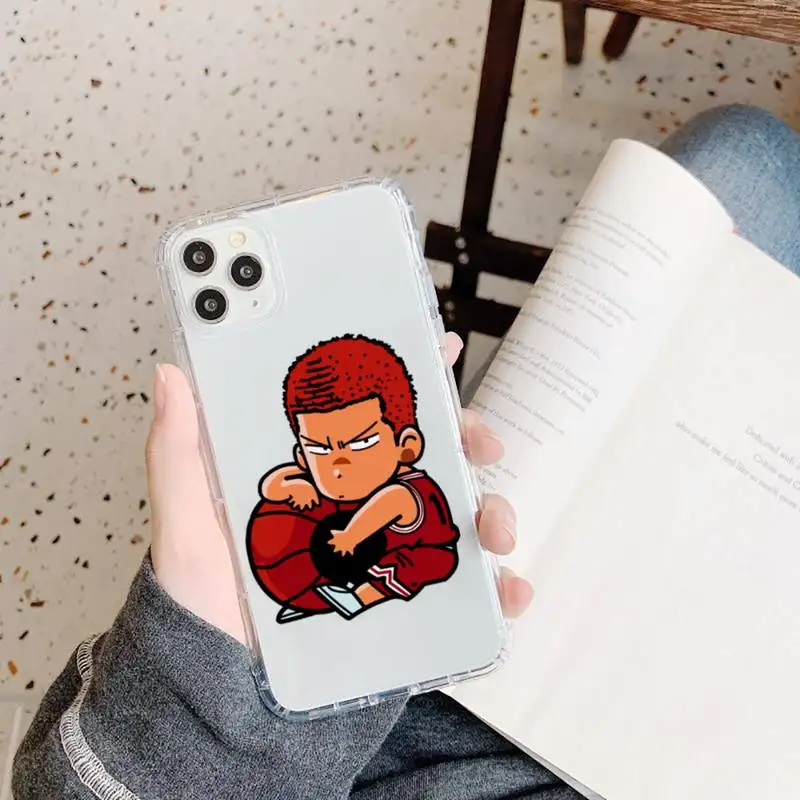 

Slam dunk anime manga Phone Case Transparent for iPhone 11 12 mini pro XS MAX 8 7 6 6S Plus X 5S SE 2020 XR