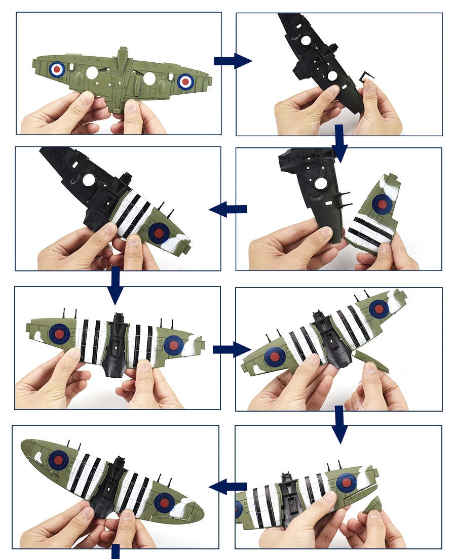 Spitfire модель истребителя набор игрушек для детей DIY Сборные комплекты моделей игрушка для обучения подарки для детей 1 шт случайный цвет