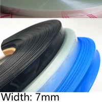 width 7mm pvc heat shrink tube dia 4mm lithium battery insulated film wrap protection case pack wire cable sleeve colorful