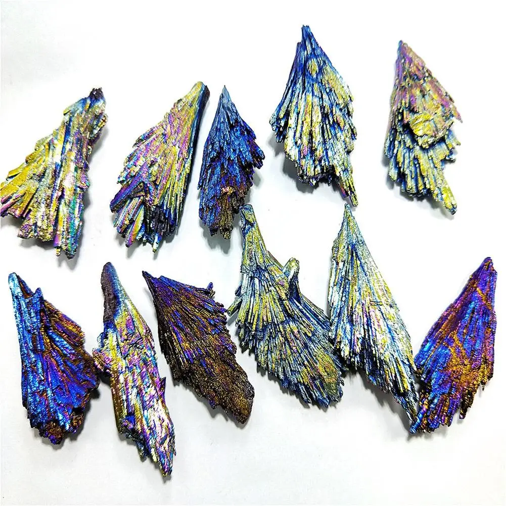 1 шт. натуральный кварцевый кристалл струйный камень Радужный титановый кластер