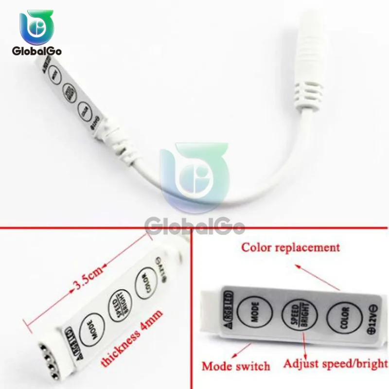 Пульт дистанционного управления мини RGB контроллер DC12V музыкальный светильник