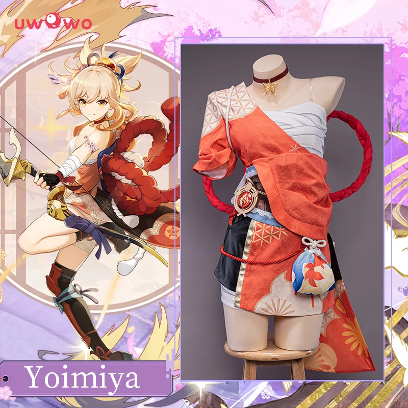 

UWOWO Game Genshin Impact Yoimiya Cosplay Costume Female Fashion Battle Uniforms Role Play Cute Women Combat Outfits