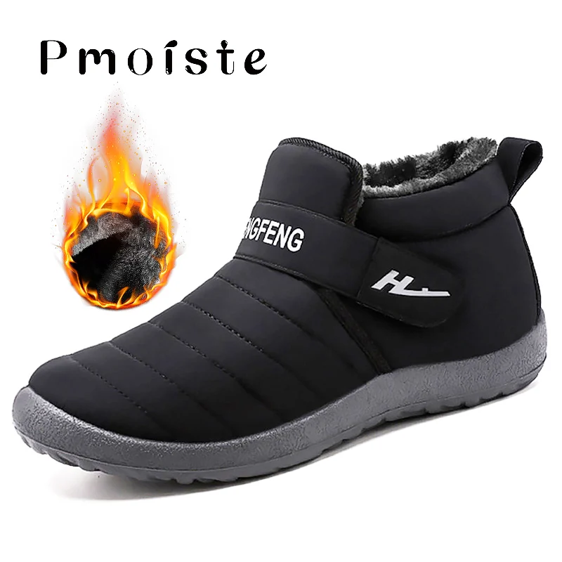 Женские ботильоны Зимняя обувь ботинки размера плюс 41 45 Женская теплая из плюша