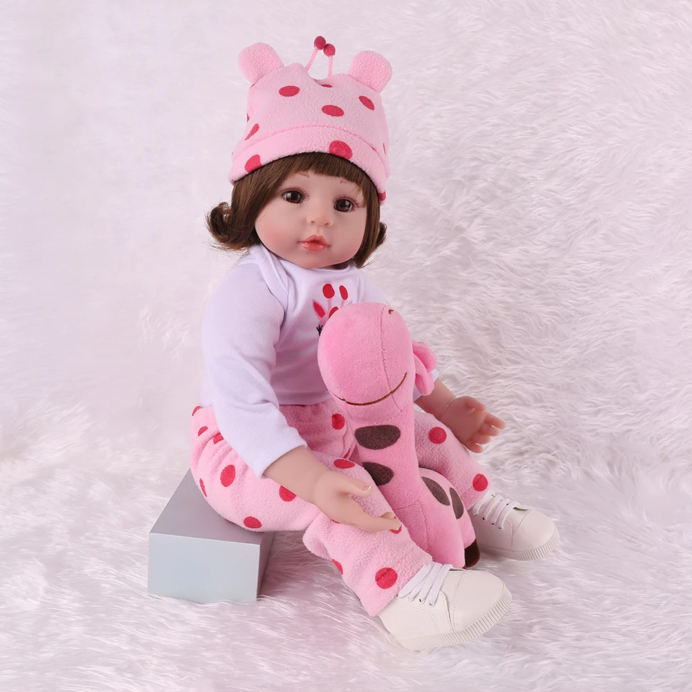 Мягкие куклы Reborn Baby, тканевые куклы для тела, милые куклы для малышей, ручная работа, силикон, 48 см/55 см, очаровательные игрушки для девочек