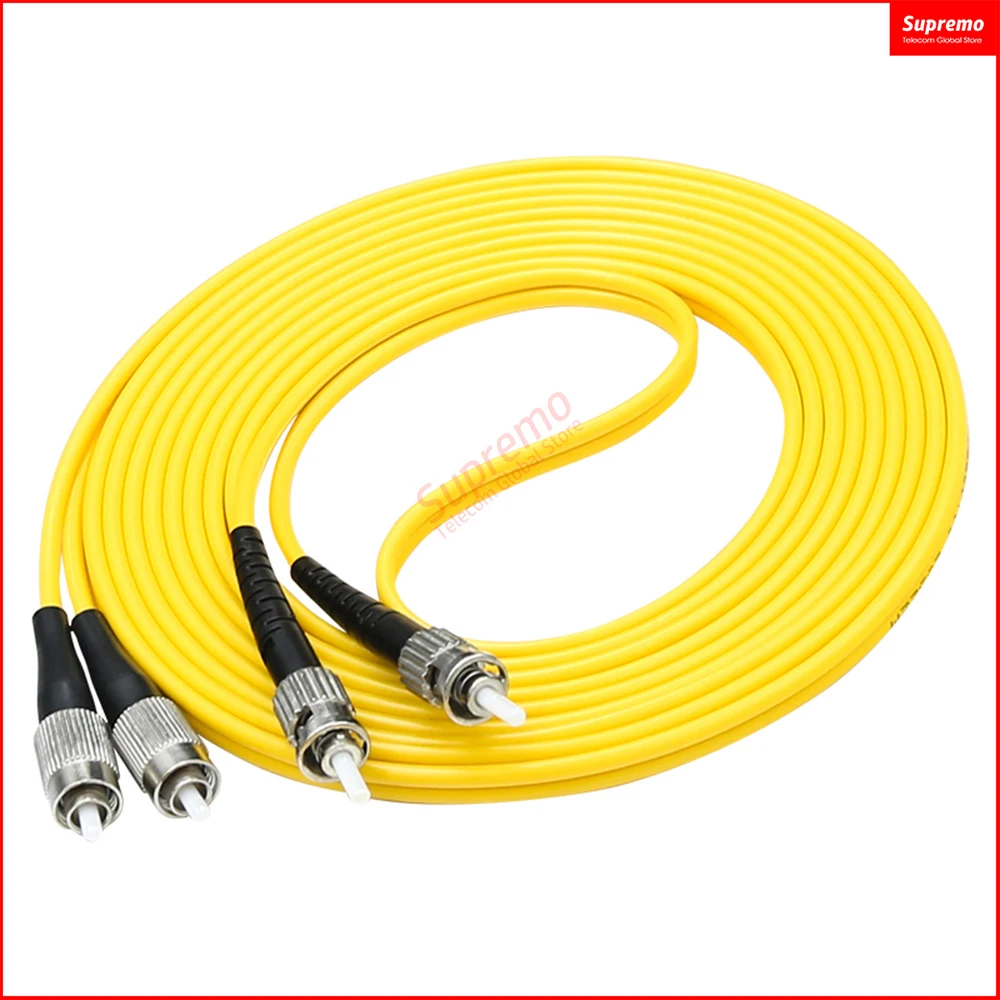 Оптоволоконный патч корд FC/UPC ST/UPC 10 50 метров FTTH дуплексный одномодовый кабель