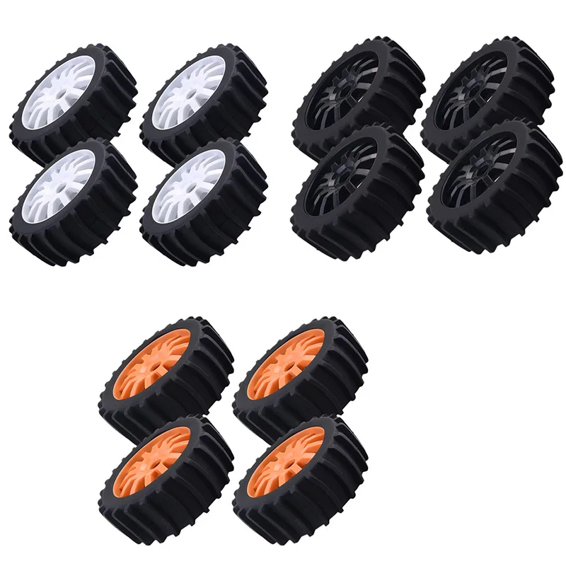 4Pcs 1/8 RC Off Road Buggy Snow Sand Paddle Tires Tyre Wheel for HSP HPI Baja Black | Игрушки и хобби