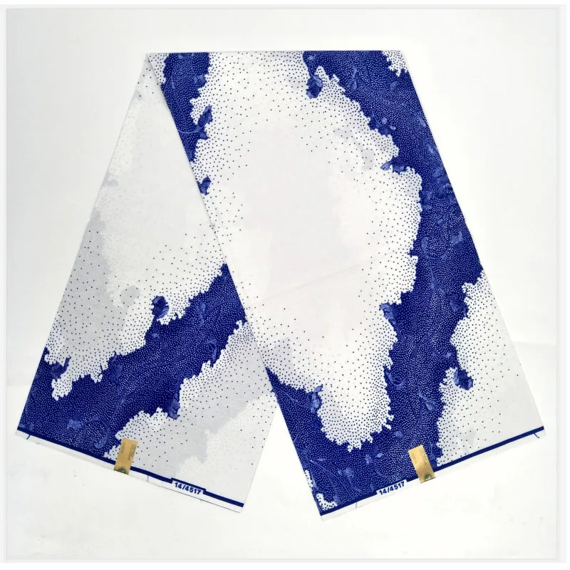 2019 г. высококачественный батик ткань нигерийский блок 100% хлопок 6 ярдов Женская