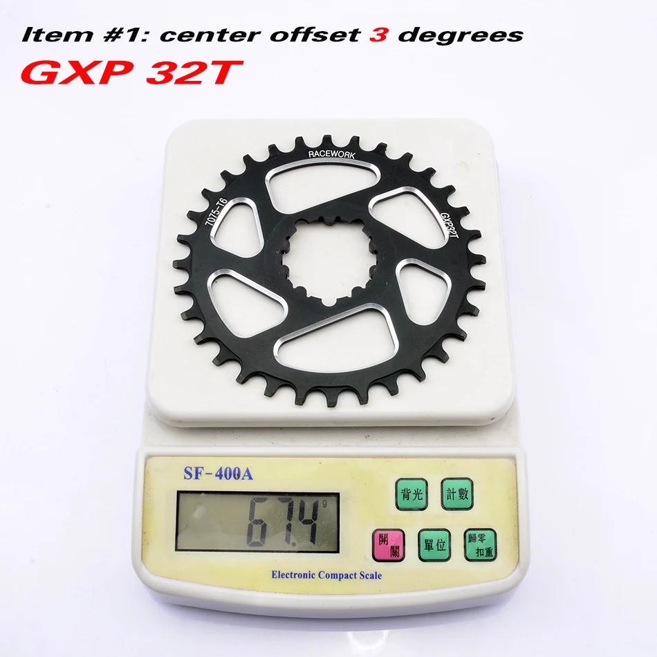 Бесплатно deliv RACEWORK Fahrrad кеттенблат 32 34 36 38t Engen Breite Fahrrad кеттенблат мех GXP XX1 XO CNC AL7075 KurbelFahrrad