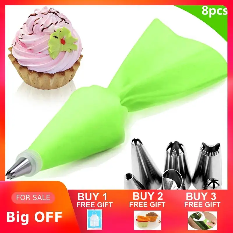 8 шт./компл. наборы наконечников для украшения насадки глазировки из нержавеющей