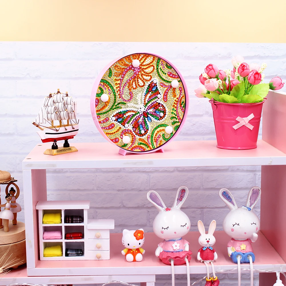 Zooya Diy милый животный алмаз живопись Светодиодная лампа полный дрель Ночник