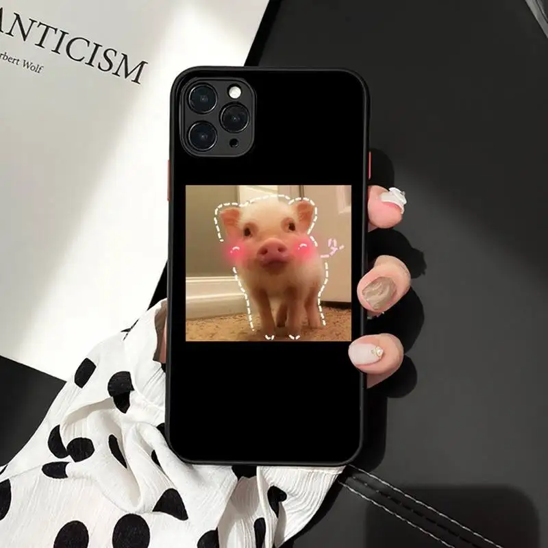 

Pet Pig Aesthetically interesting pattern Phone Case matte transparent For iphone 7 8 11 12 plus mini x xs xr pro max cover