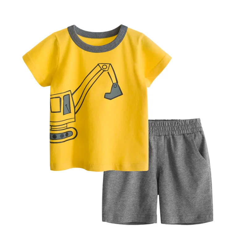 

Summer Breathable Cotton Baby Boys Clothing Set Simple Printing Soft Toddler T-Shirt+Pant Suit Casual Outdoot Children Outfit