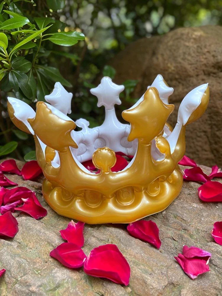 Надувная Детская Корона шапка тиара наряд игрушка на день рождения реквизит для