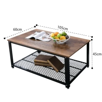 

M8 Retro Coffee Table Nordic Minimalist Creative Living Room Net Red Wrought Iron Wood Square Japanese Small Coffee Table