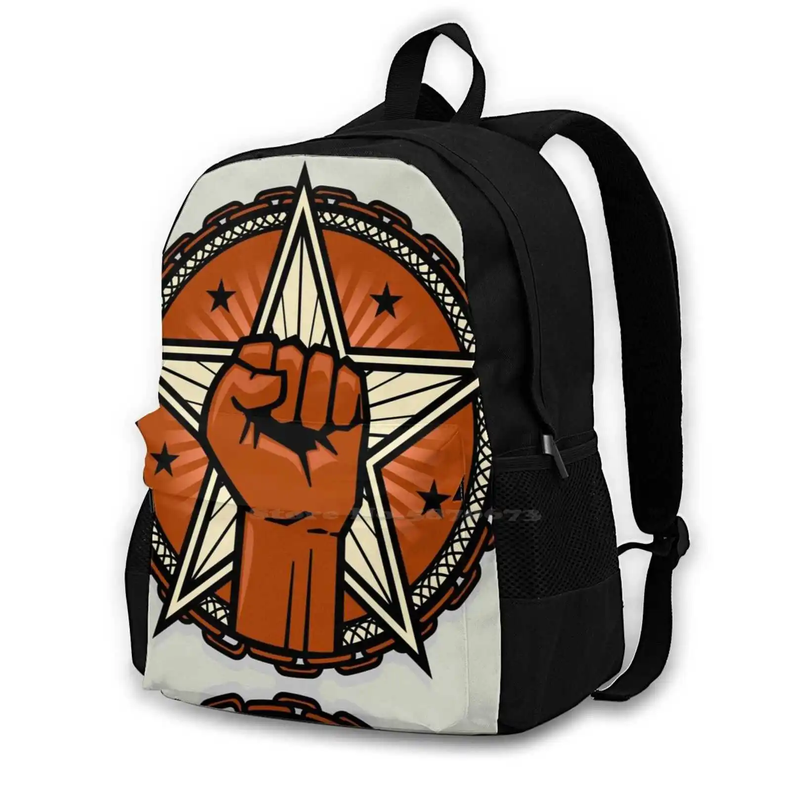 

Resist Emblem - The Hand Of Revolution Women Men Teens Laptop Travel School Bags Resist Resistance Activism Uncle Sam Non