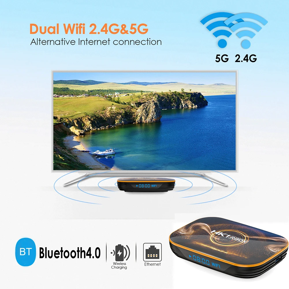 Приставка Смарт ТВ HK1 RBOX R1 RK3318 Android 10 0 2 + 16 ГБ Wi Fi|ТВ-приставки и медиаплееры| |