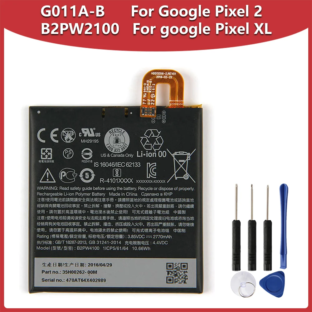 

Original Replacement Battery G011A-B B2PW2100 B2PW4100 For HTC Google Pixel 2 Pixel 2B Muski Pixel XL Nexus M1 Pixel Nexus M1 S1